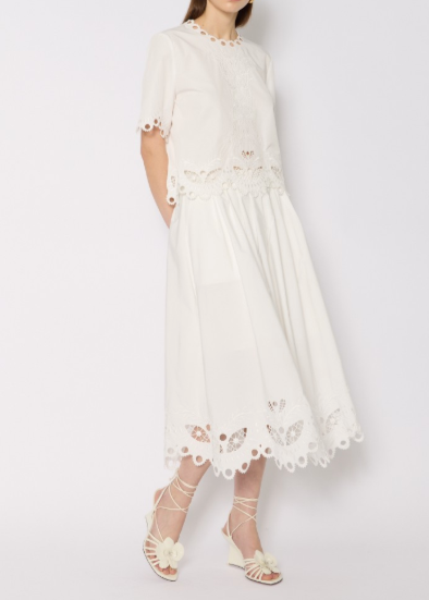 Berenice Top Manches Courtes Broderie