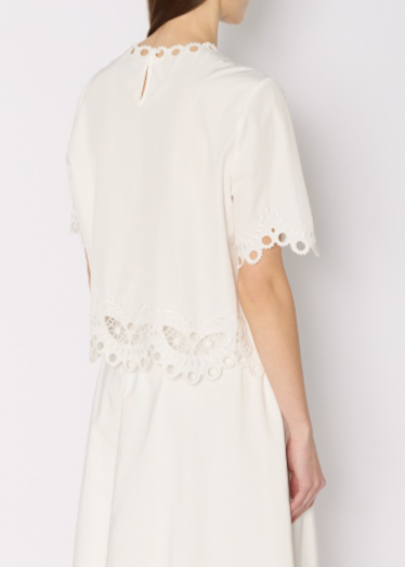 Berenice Top Manches Courtes Broderie