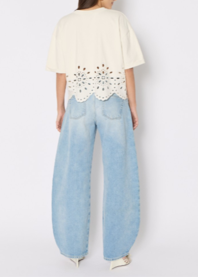 Berenice Tevana White T-Shirt With English Embroidery