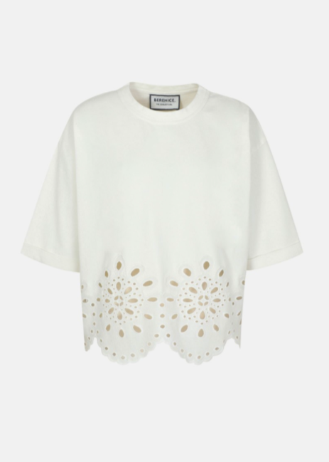 Berenice Tevana White T-Shirt With English Embroidery