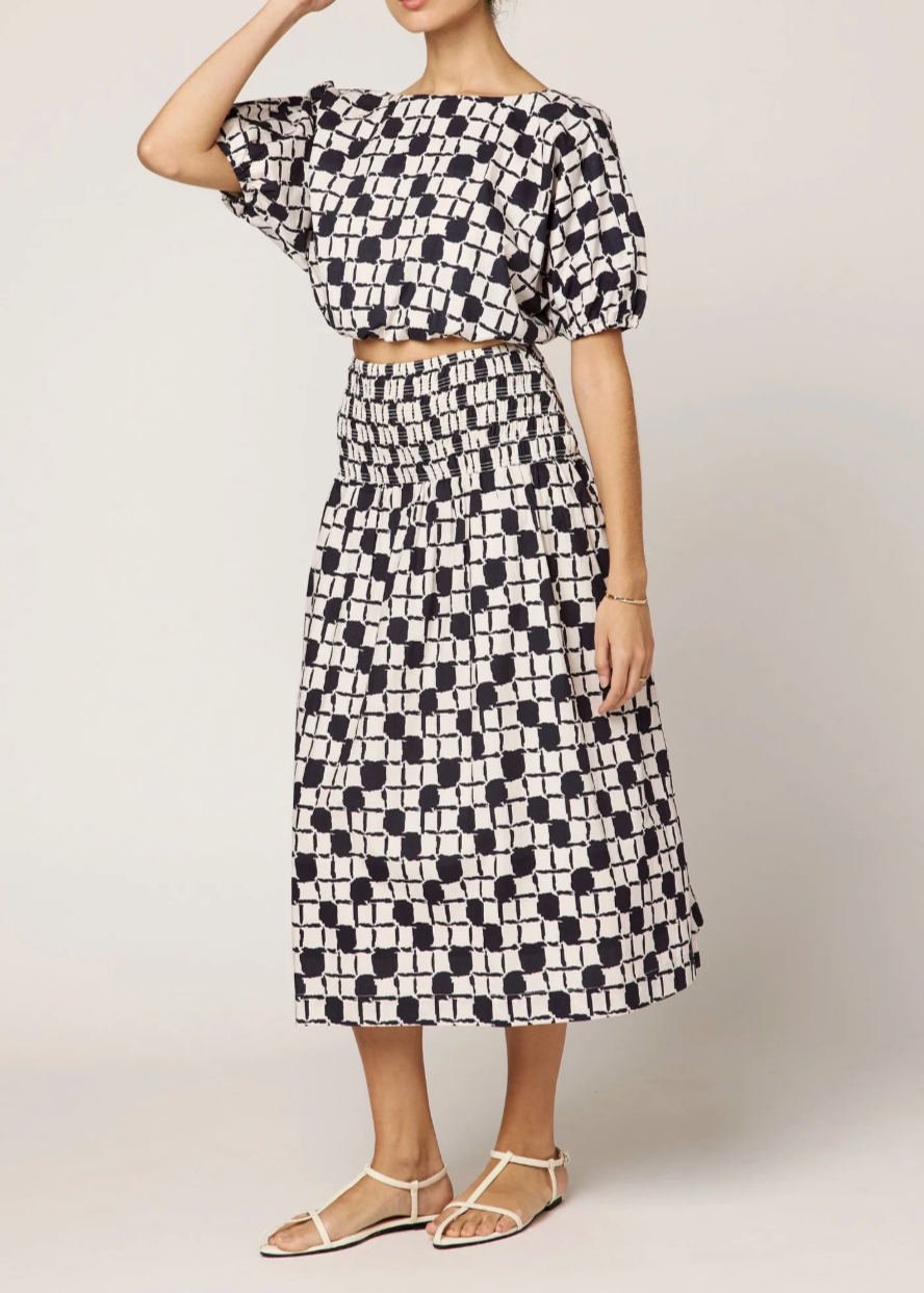 Cleobella Melanie Midi Skirt | San Marino Print