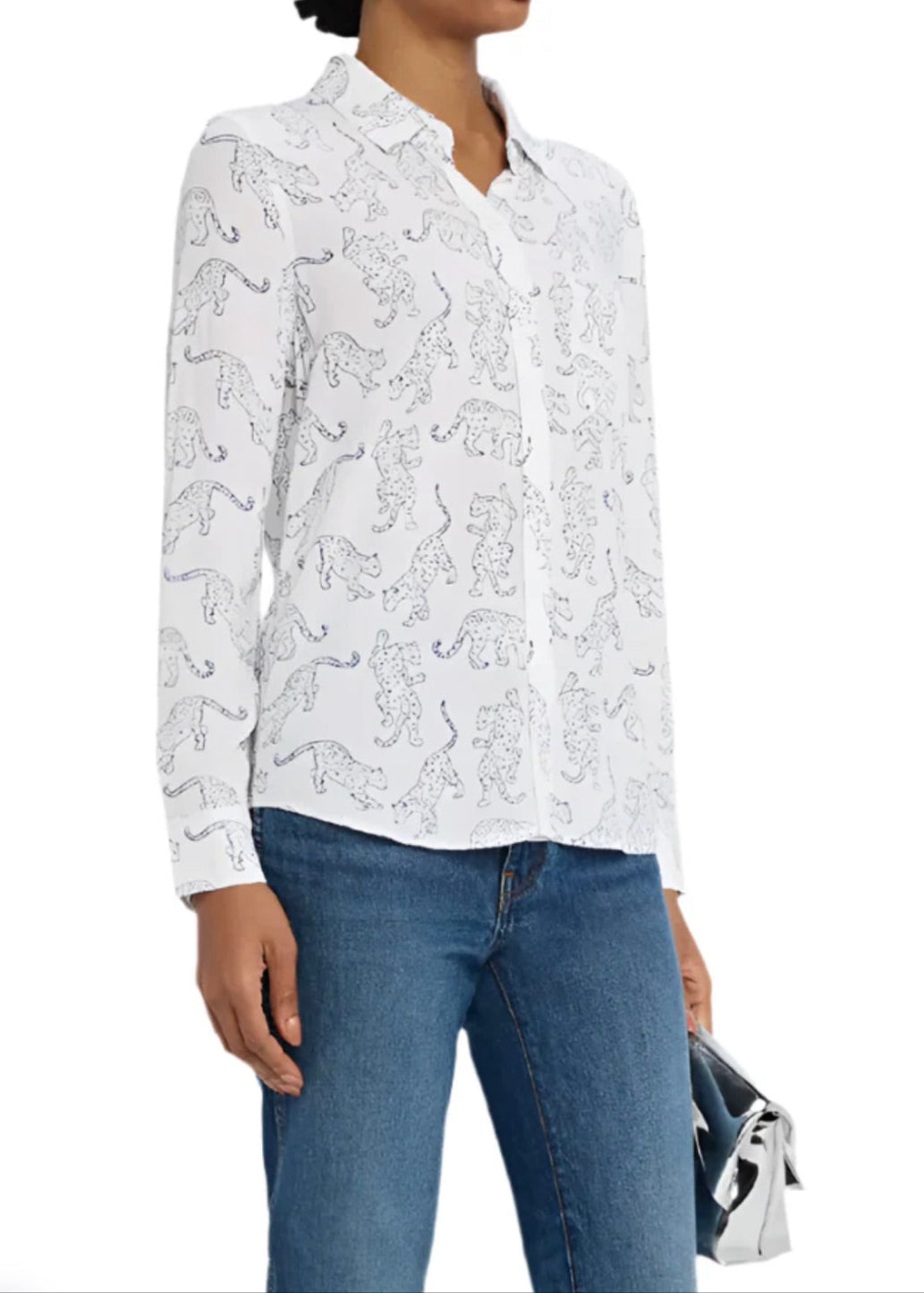 Rails Kathryn Button-Front Blouse | Cobalt Jaguar
