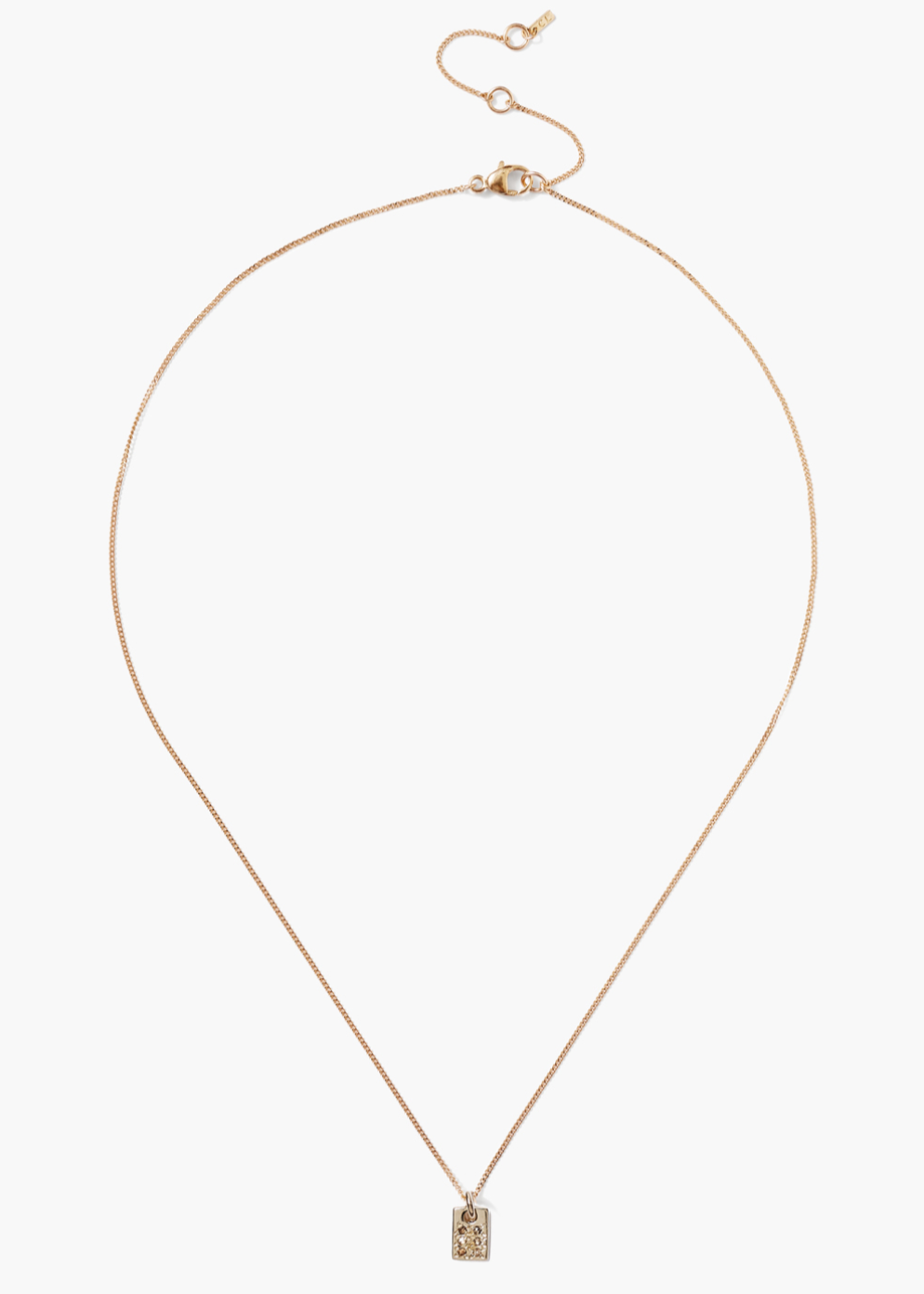 Chan Luu 14k Gold Champagne Diamond Bar Necklace