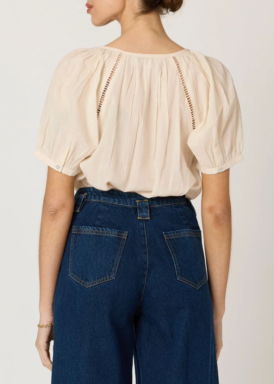 Cleobella Adeline Blouse | Ivory Multi