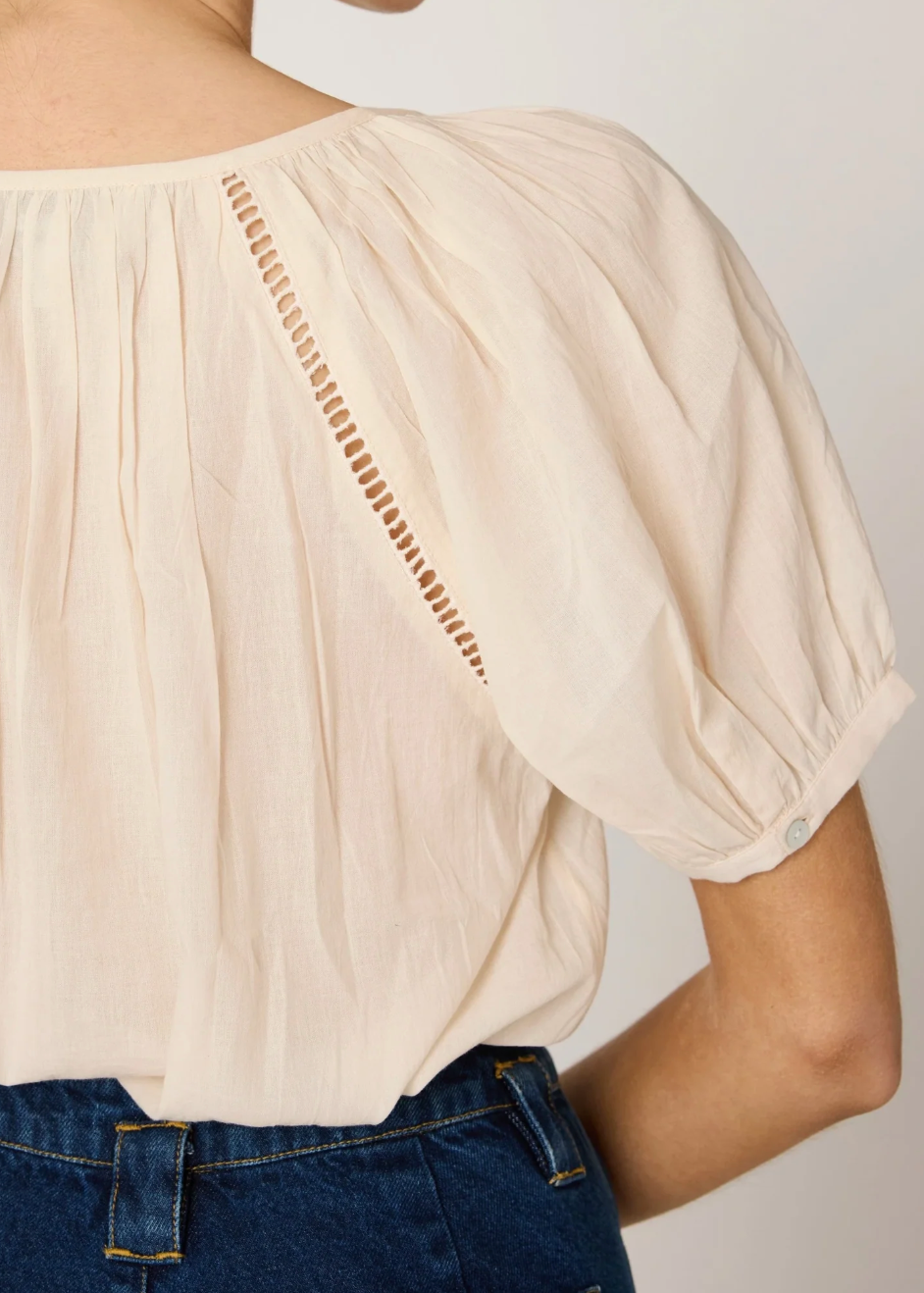 Cleobella Adeline Blouse | Ivory Multi