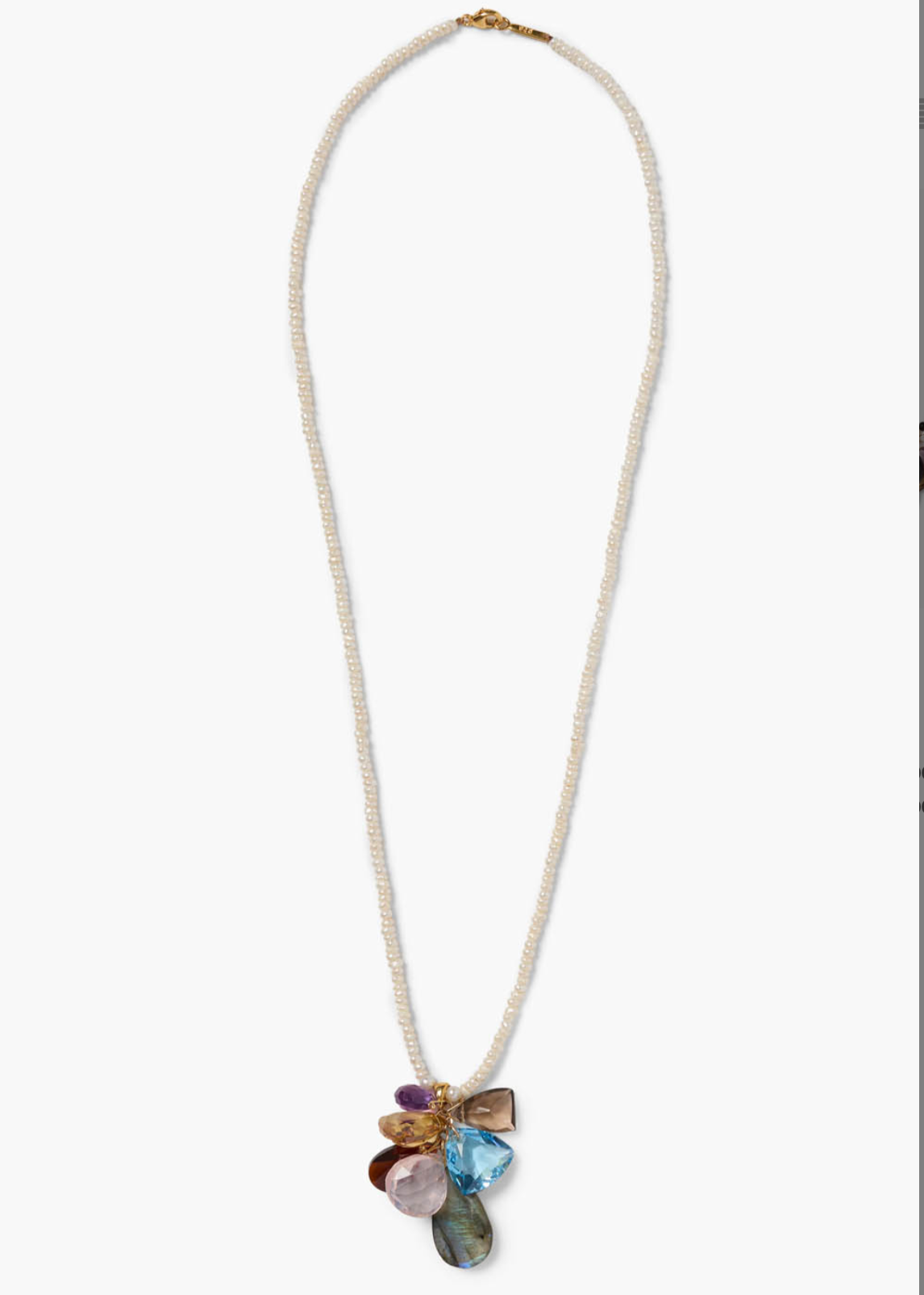 Chan Luu White Pearl Multi Mix Necklace