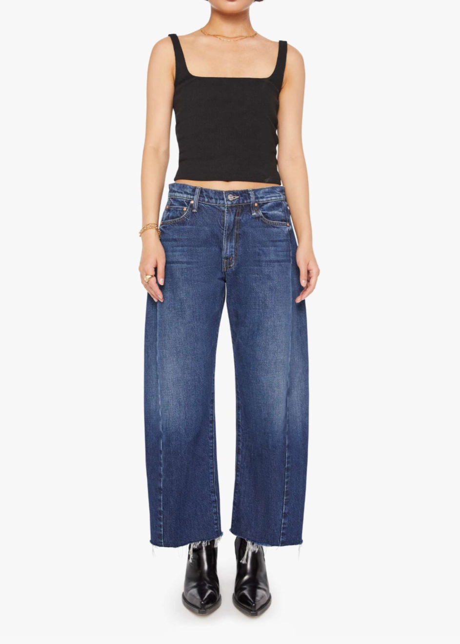 MOTHER PETITES The Lil Mid Rise Full Pipe Flood Fray | Unplugged MOTHER PETITES The Lil Mid Rise Full Pipe Flood Fray | Unplugged