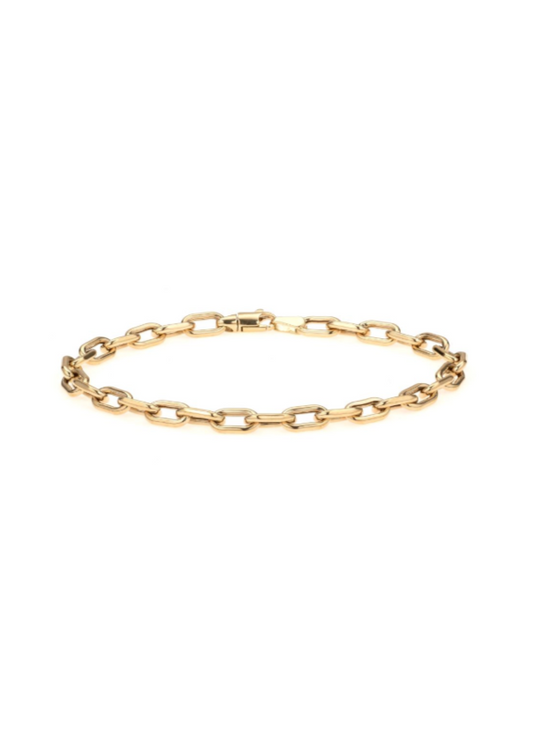 Adina Reyter 4mm Wide 7" Italian Chain Link Bracelet 14k Yellow Gold