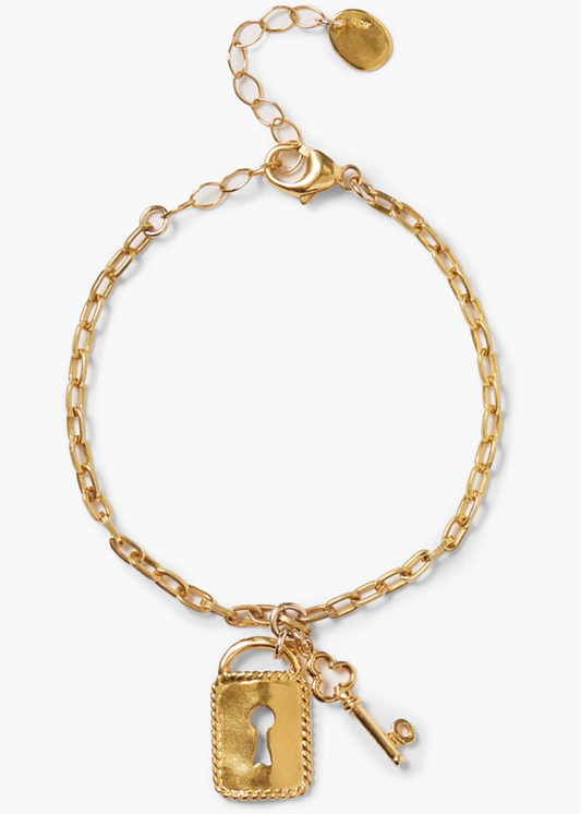 Chan Luu Lock and Key Bracelet Yellow Gold
