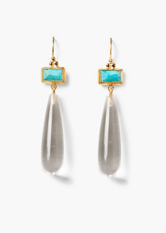Chan Luu Messina Earrings Clear Quartz