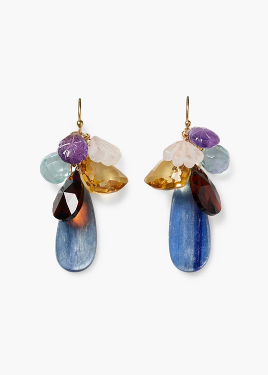Chan Luu Trove Earrings Blue Multi