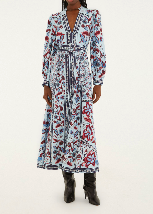 FARM Rio Marcelle Soft Blue Maxi Dress