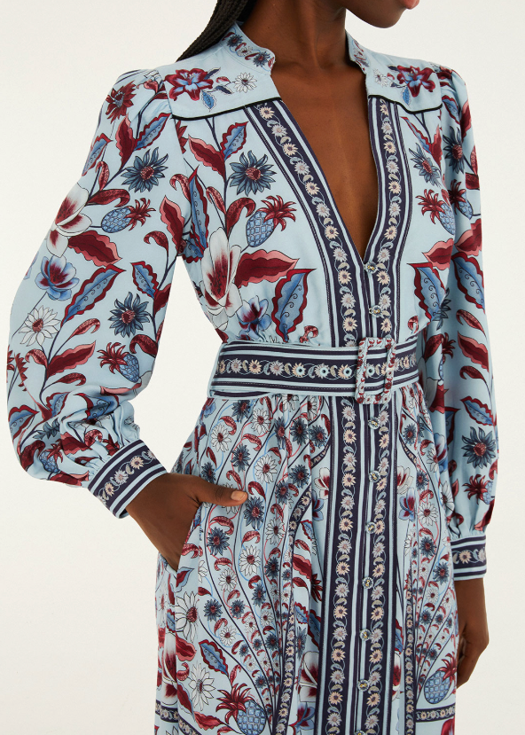 FARM Rio Marcelle Soft Blue Maxi Dress