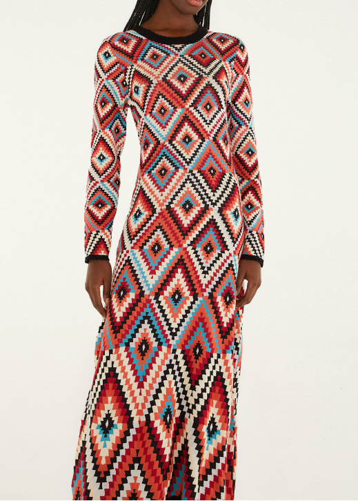 FARM Rio Pretti Knit Midi Dress
