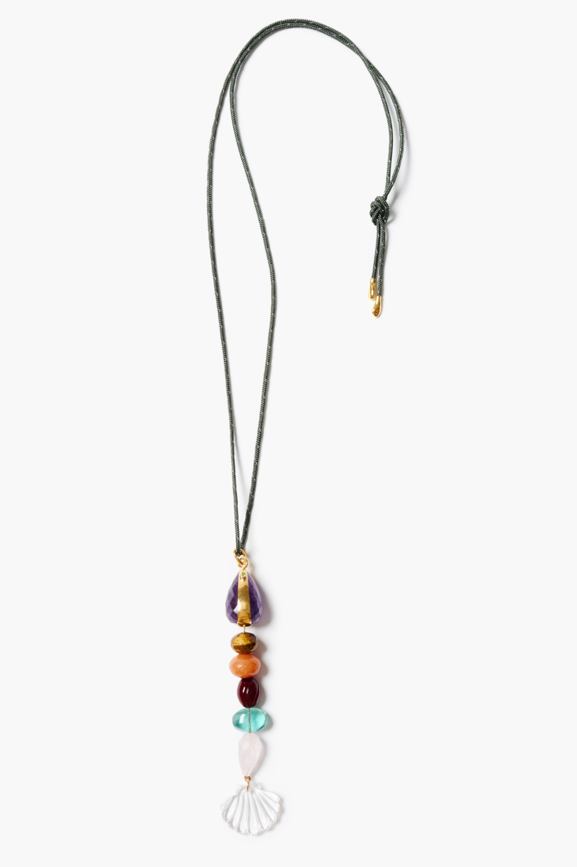 Chan Luu Long Fish Drop Bejeweled Pendant Necklace