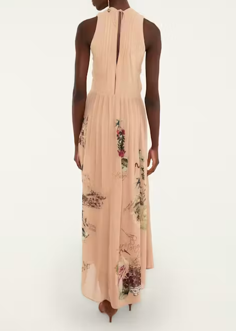 FARM Rio Bird Poetry Pink Hummingbird Sleeveless Maxi Dress