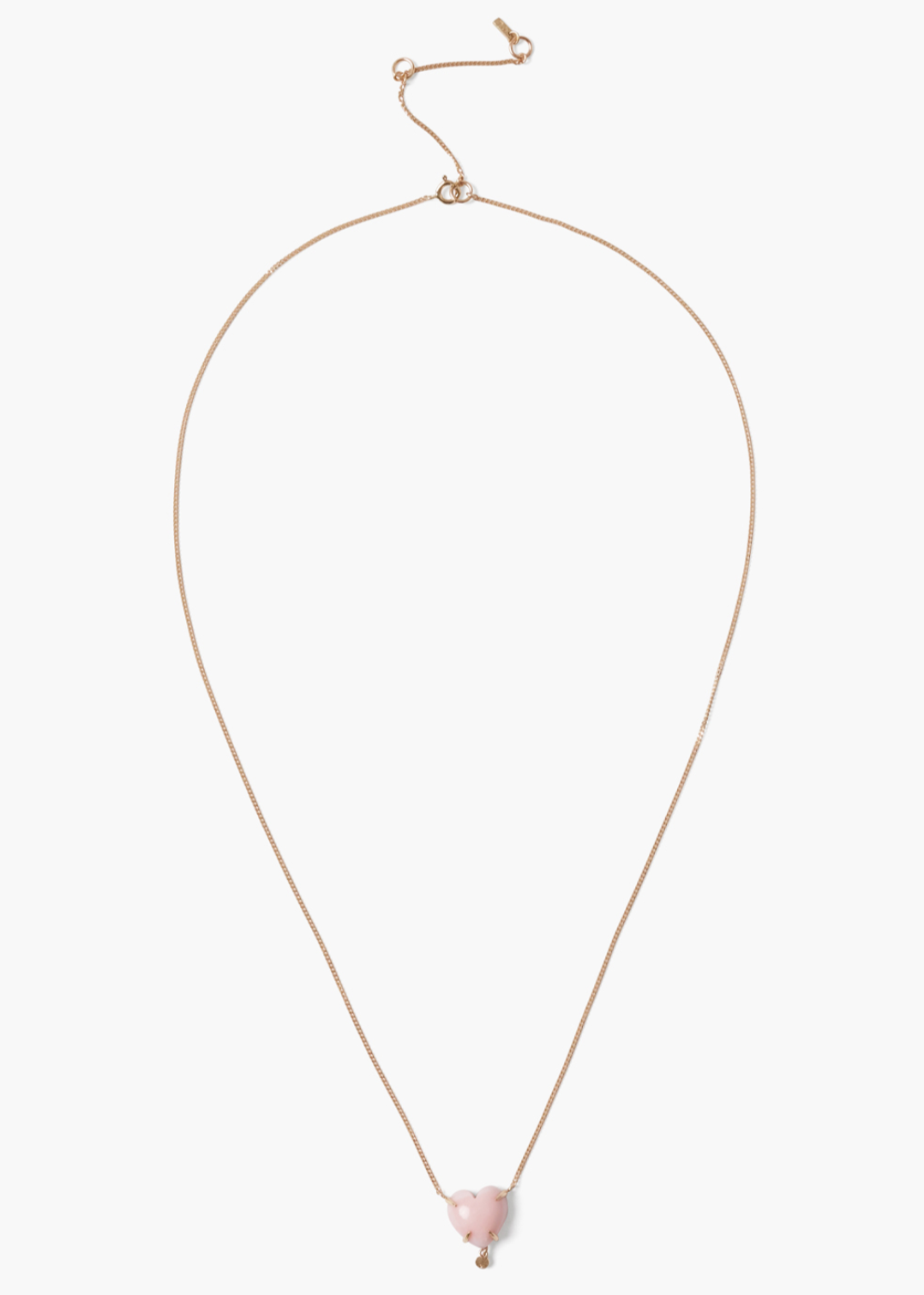 Chan Luu 14K Heart Necklace Pink Opal