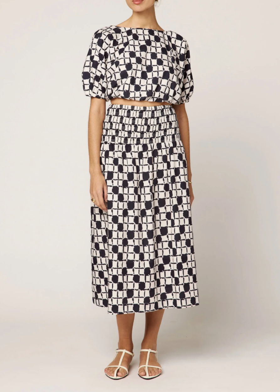 Cleobella Melanie Midi Skirt | San Marino Print