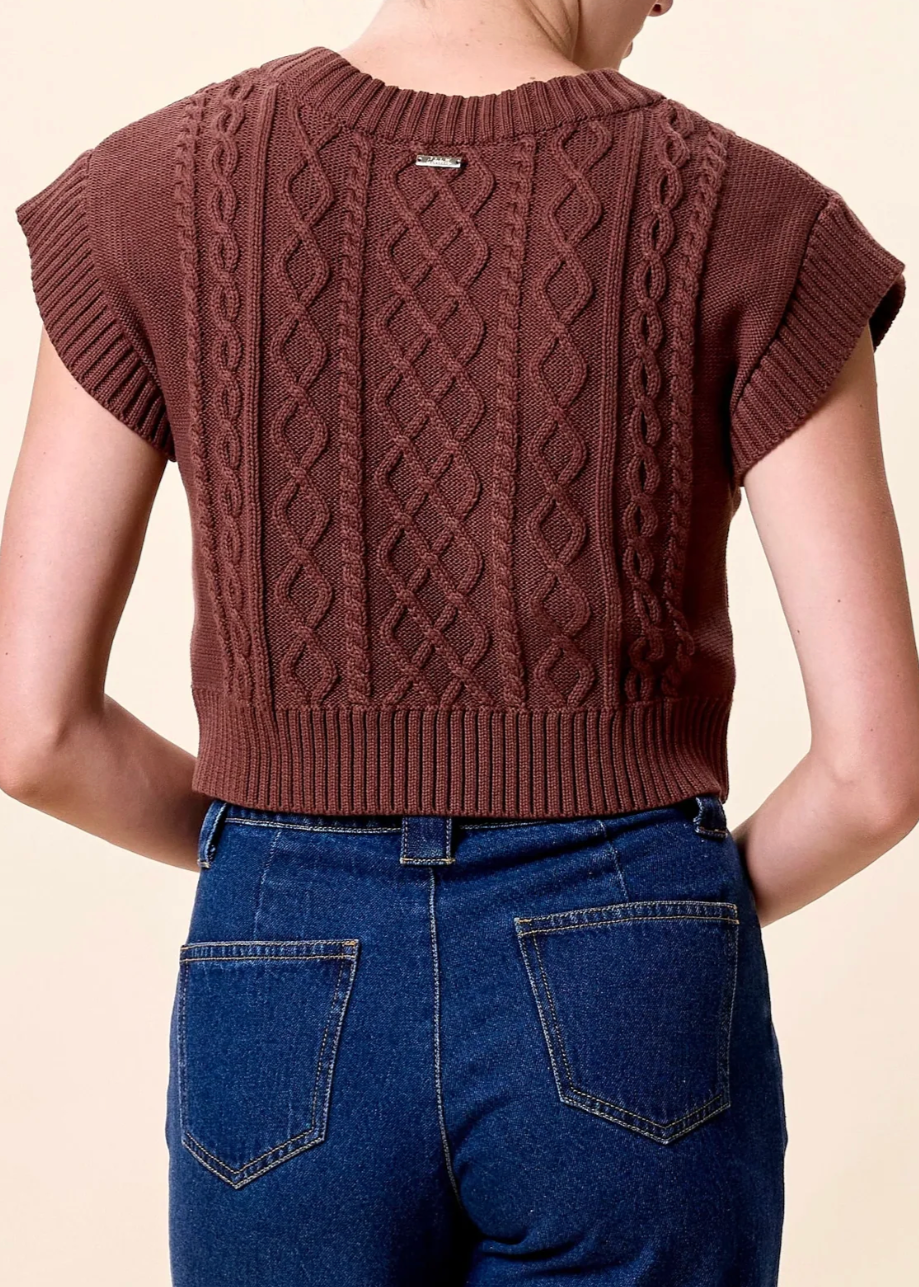 Cleobella Gigi Sweater Vest | Cocoa