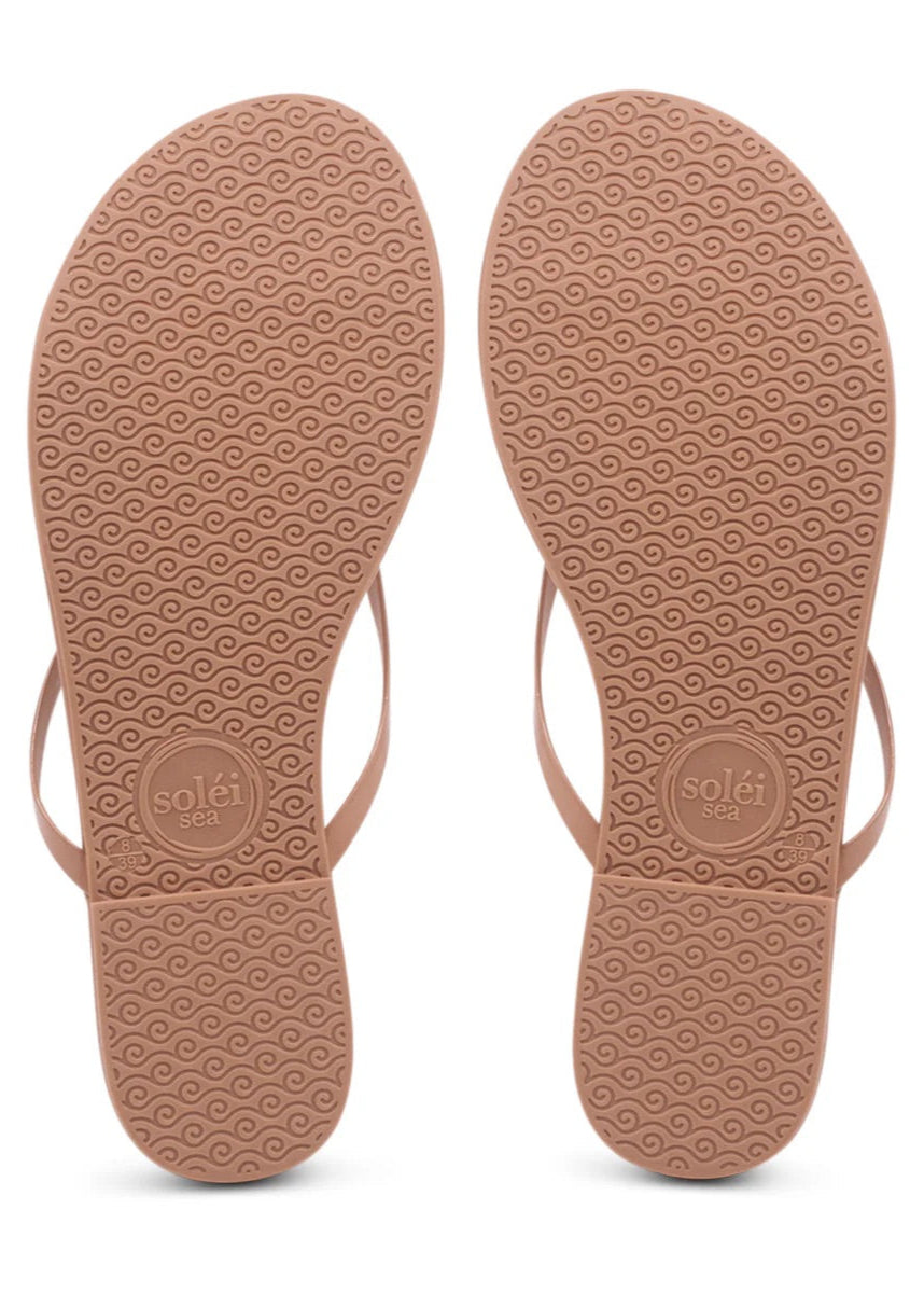 Solei Sea Indie Classic Thin Strap Sandal | Nude Patent