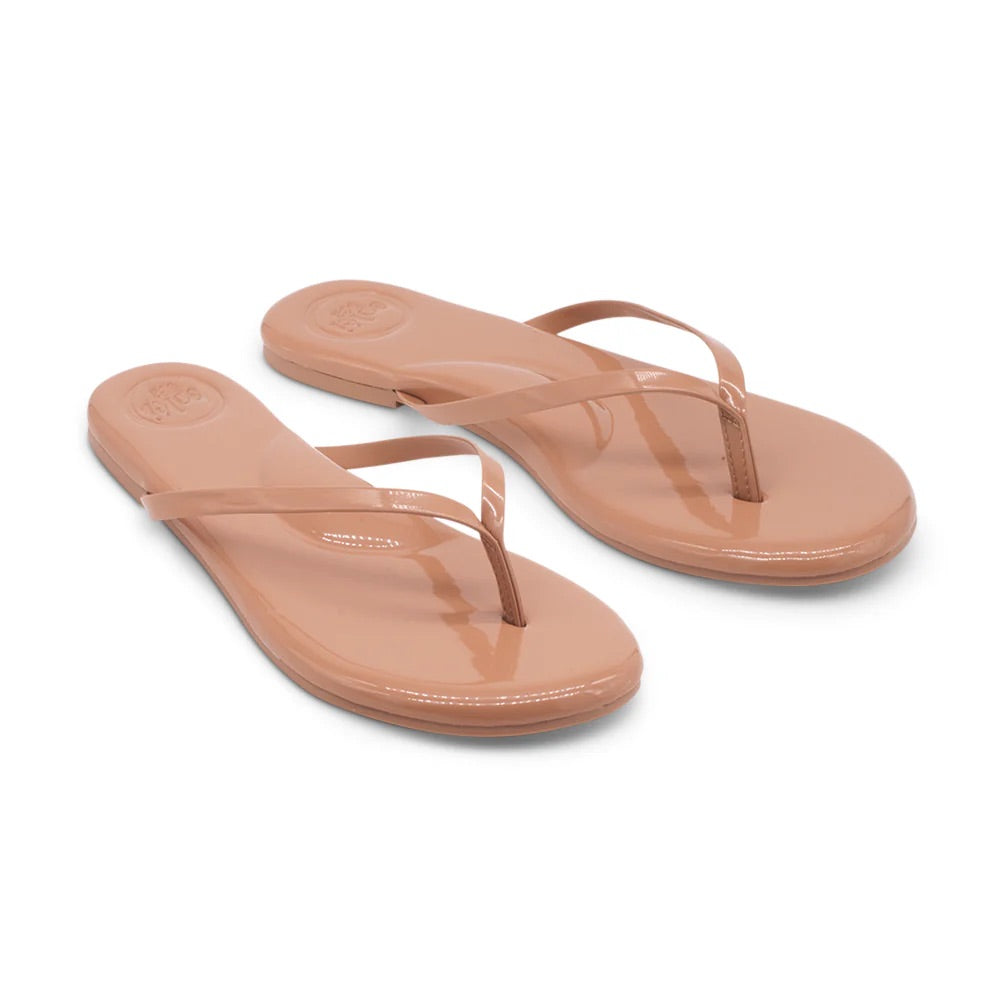 Solei Sea Indie Classic Thin Strap Sandal | Nude Patent