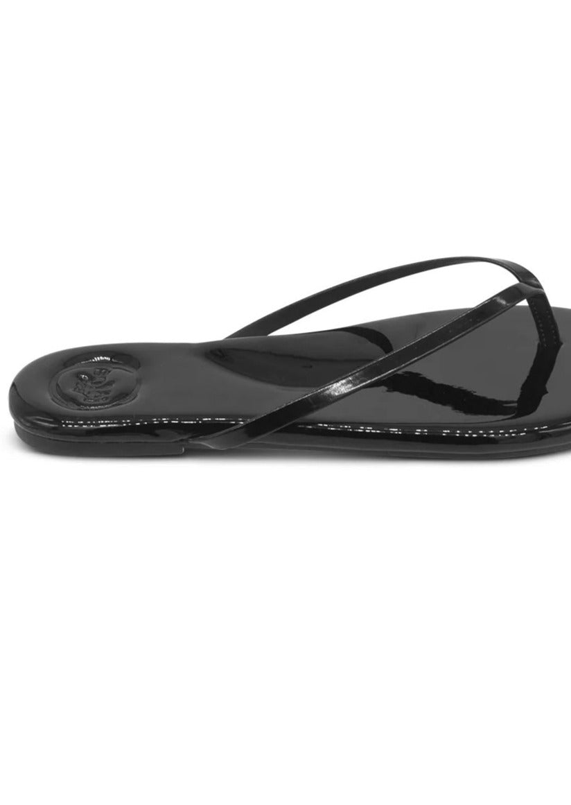 Solei Sea Indie Classic Thin Strap Sandal | Onyx Patent