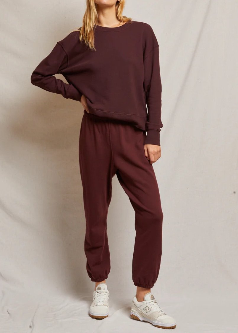 Perfect White Tee Tyler French Terry Pullover Sweatshirt Blackberry