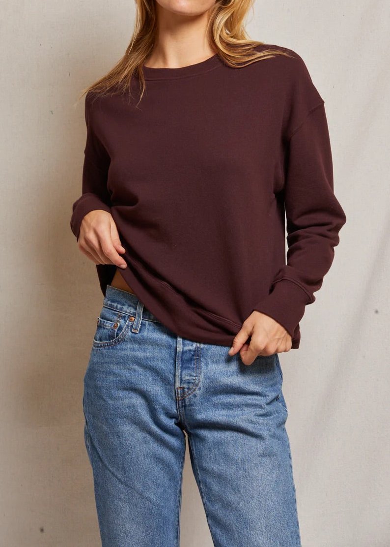 Perfect White Tee Tyler French Terry Pullover Sweatshirt Blackberry