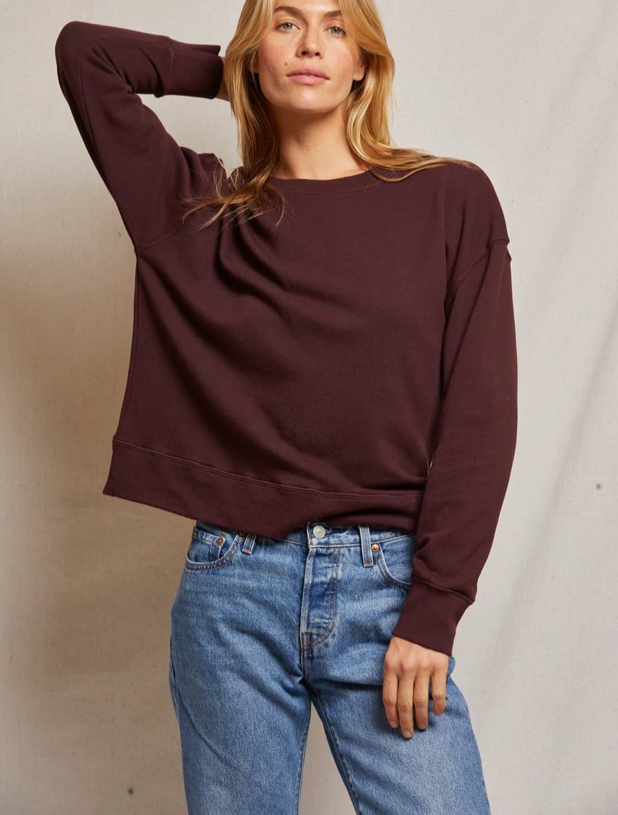 Perfect White Tee Tyler French Terry Pullover Sweatshirt Blackberry