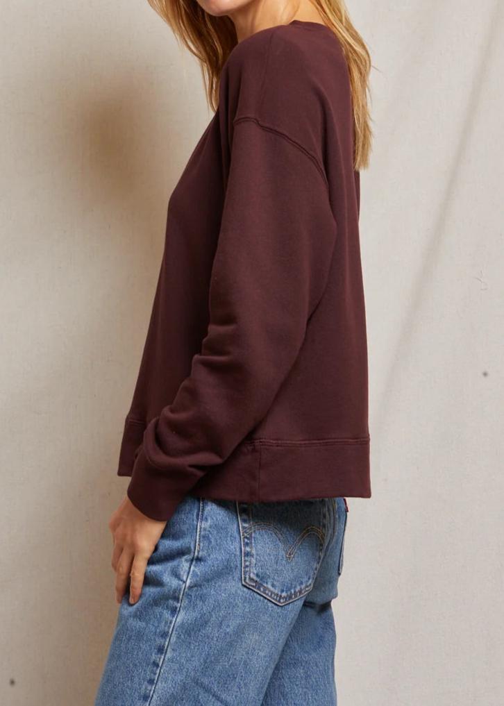 Perfect White Tee Tyler French Terry Pullover Sweatshirt Blackberry