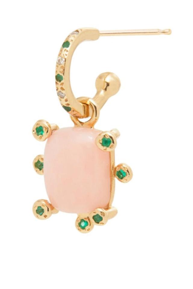 SCOSHA Genie Charm With Pink Opal & Emeralds