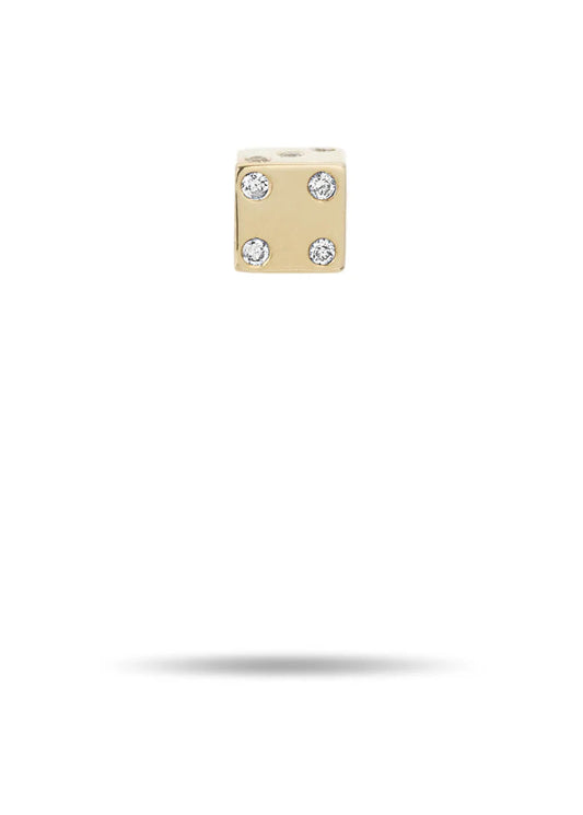 Adina Reyter Diamond Dice Mini Bead 14k Gold