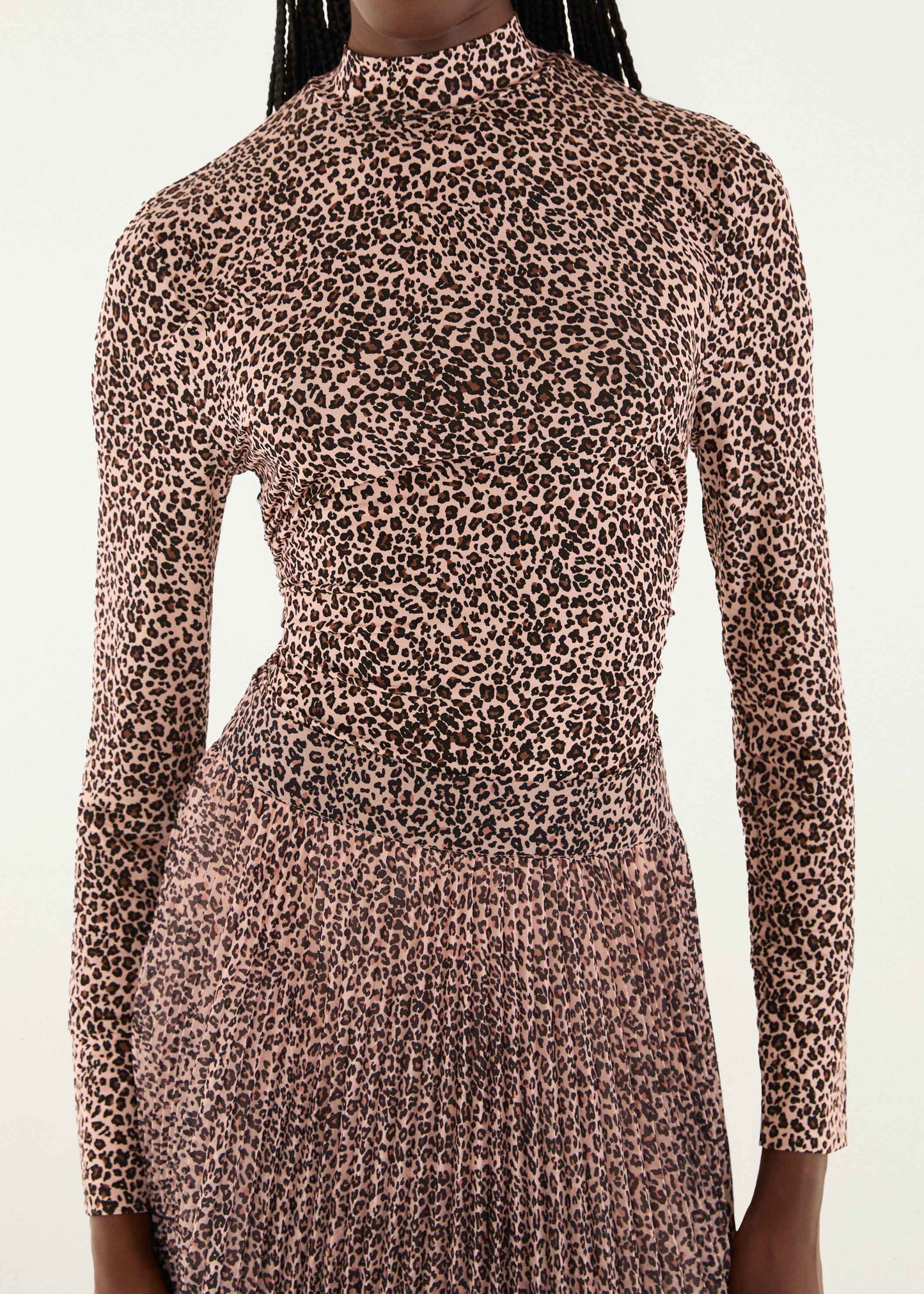 FARM Rio Pink Baby Leopard Jersey Blouse