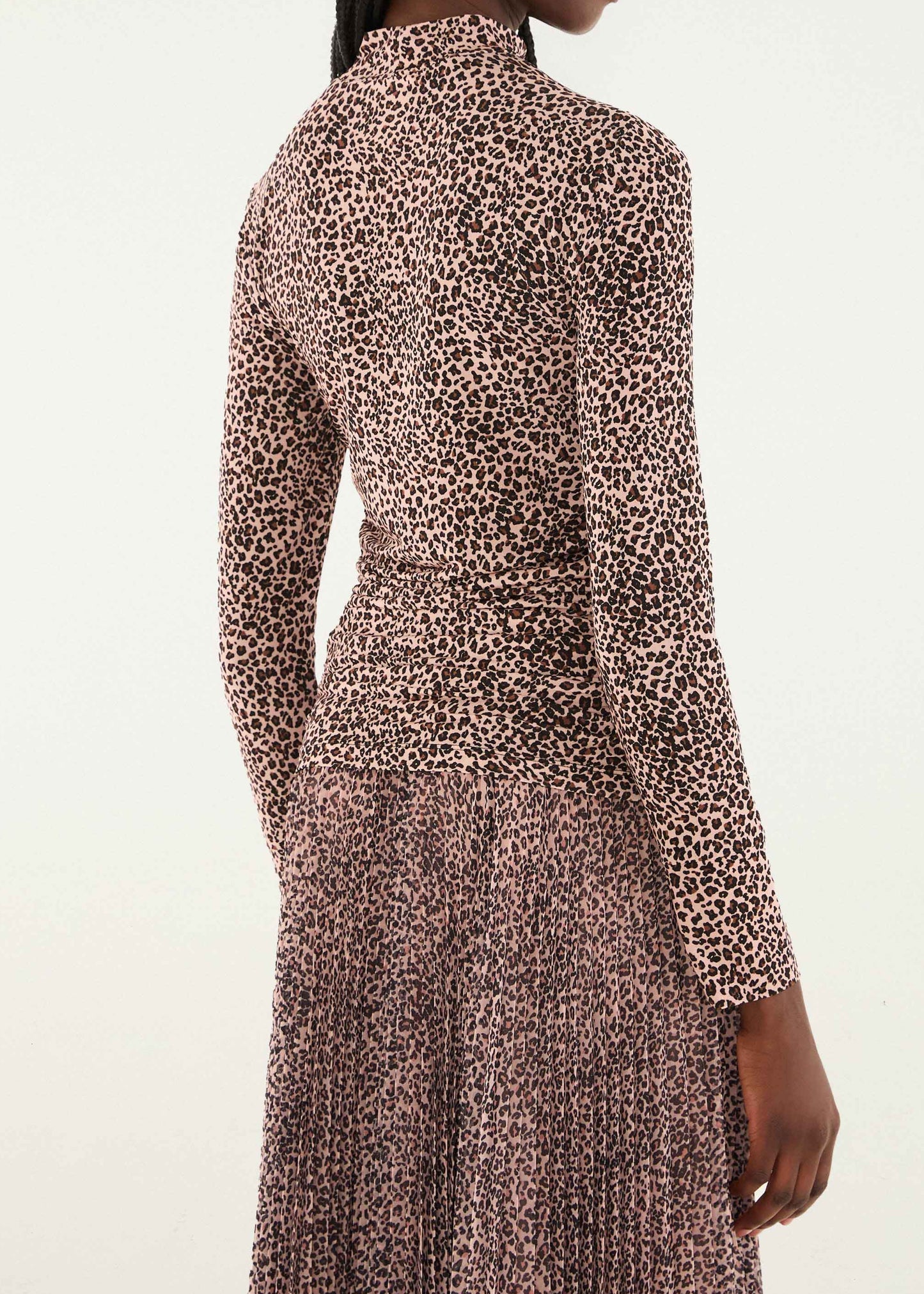 FARM Rio Pink Baby Leopard Jersey Blouse