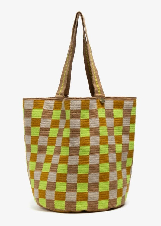Guanabana Tote Bag KELOWNA - Neon Green & Mustard