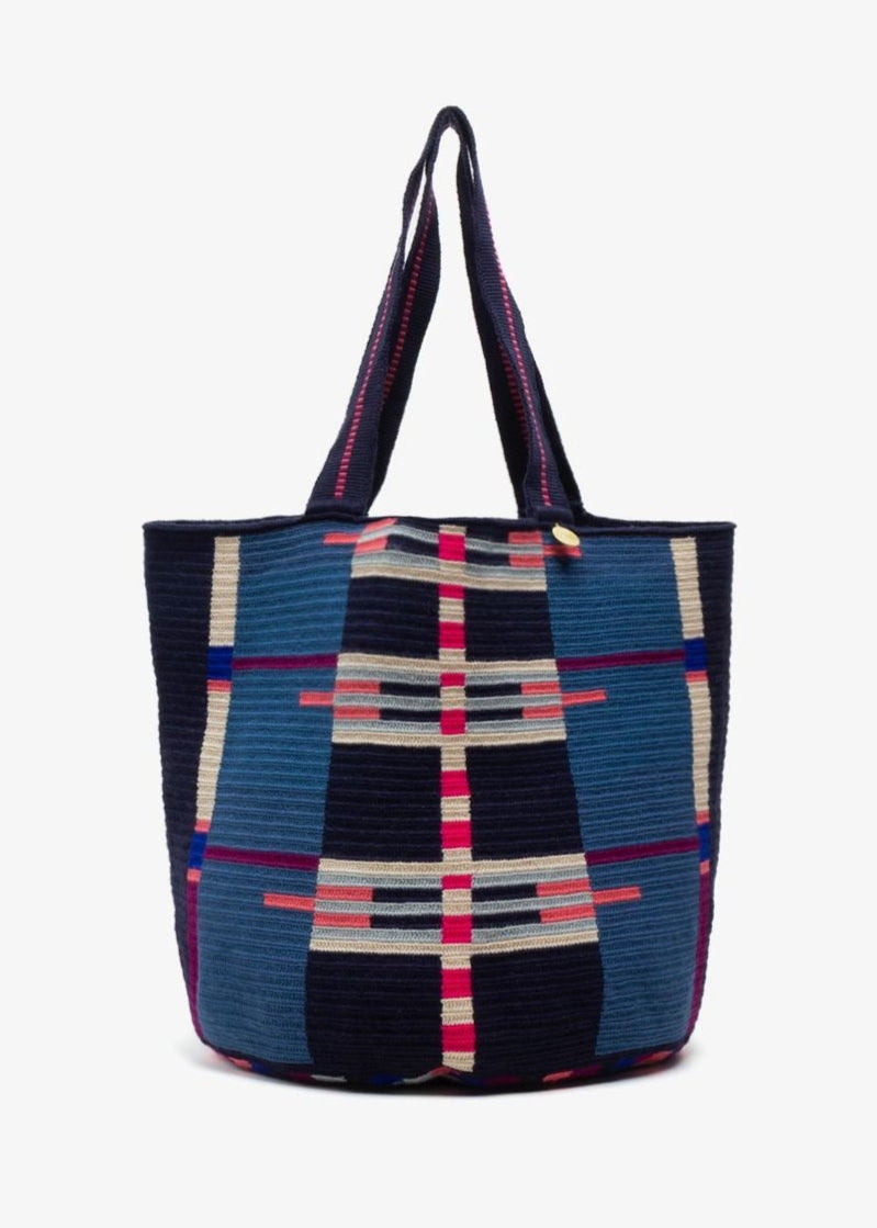 Guanabana Tote Bag - Selene Denim Blue & Pink