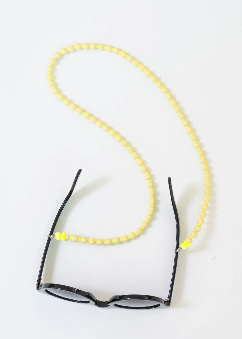 Ina Seifart Glasses Chain | Neon Yellow