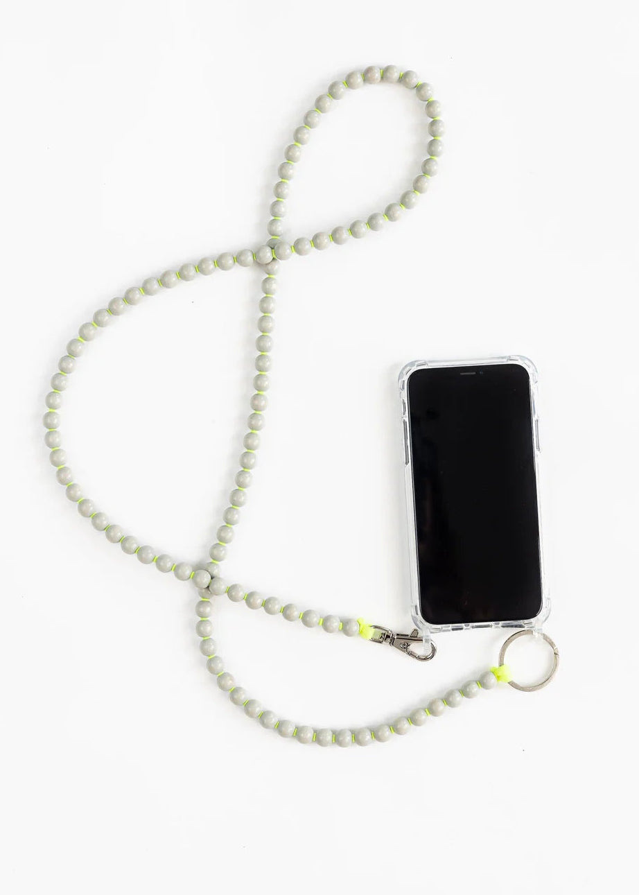 Ina Seifart Phonenecklace | Light Grey Neon Yellow