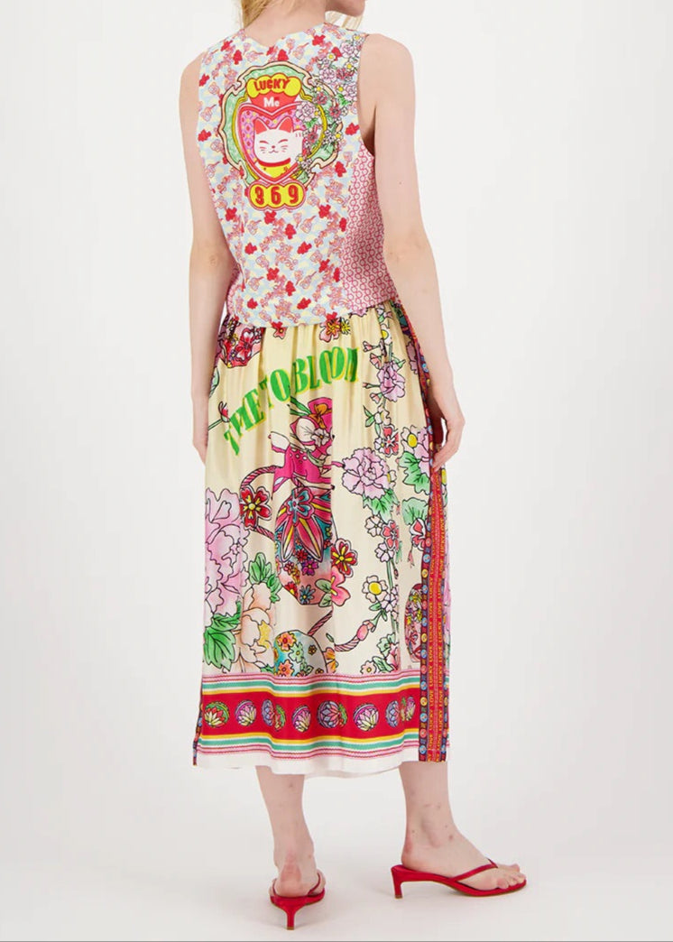 Me369 Vanessa Midi Skirt | Cherry Blossom