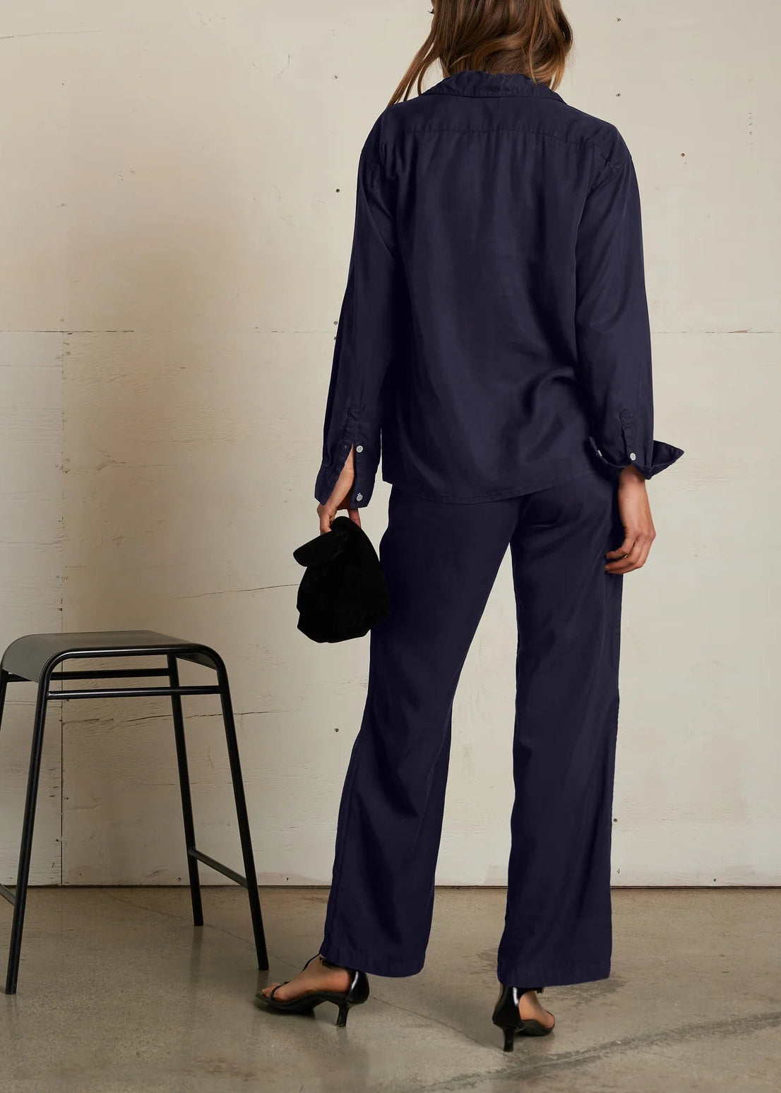 Perfect White Tee Hana Tencel Pull On Pant | Navy