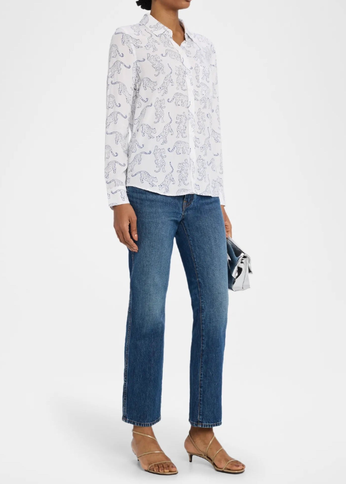 Rails Kathryn Button-Front Blouse | Cobalt Jaguar
