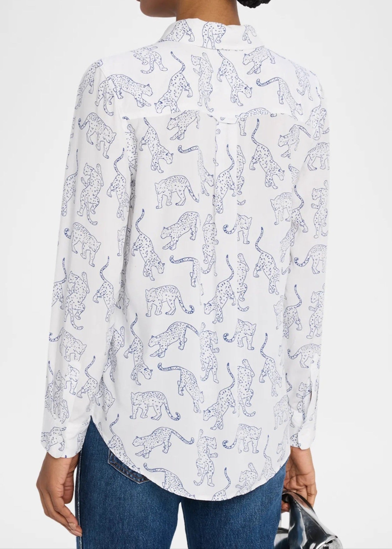 Rails Kathryn Button-Front Blouse | Cobalt Jaguar