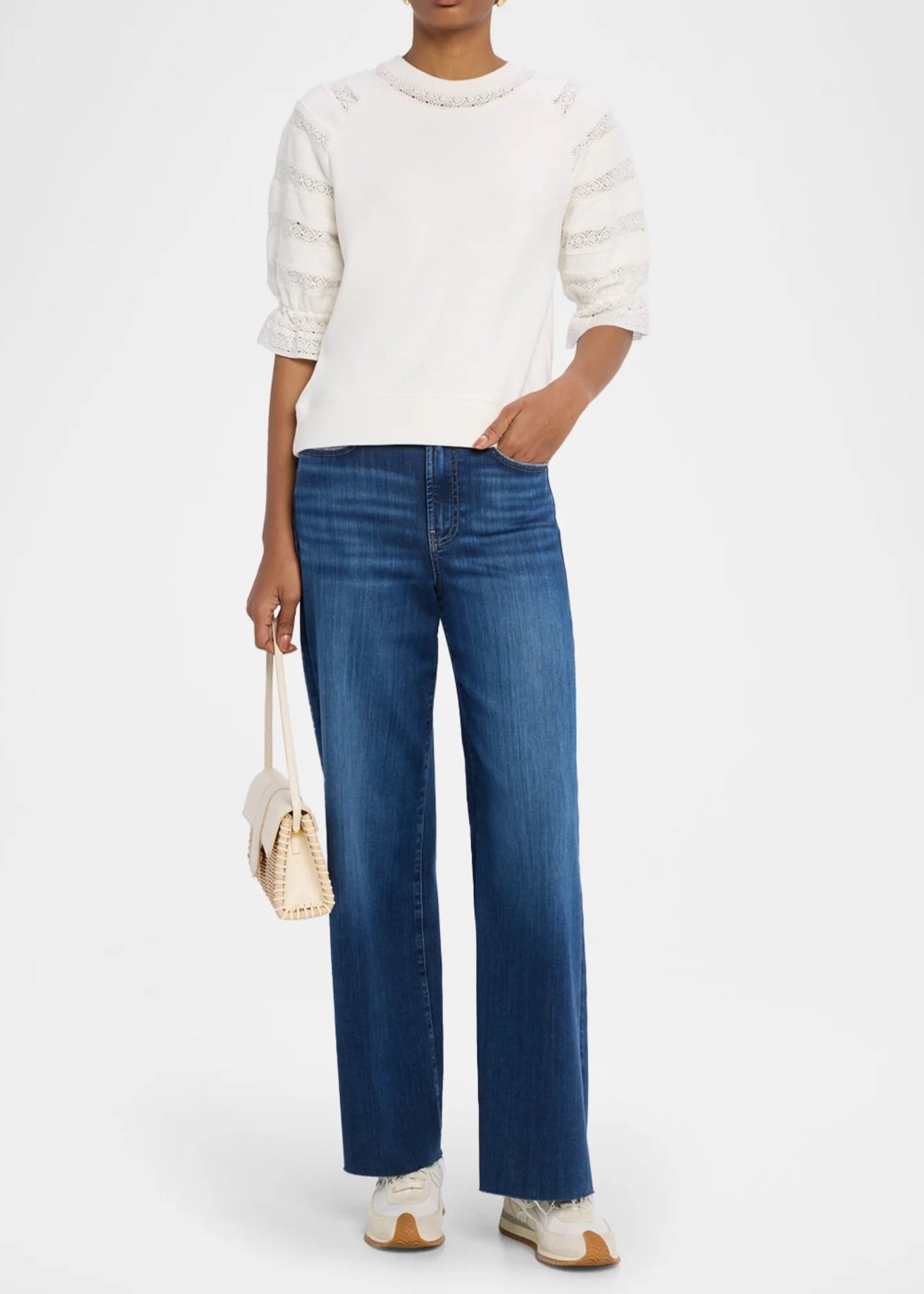 Rails Aggy Puff-Sleeve Sweatshirt | Ivory