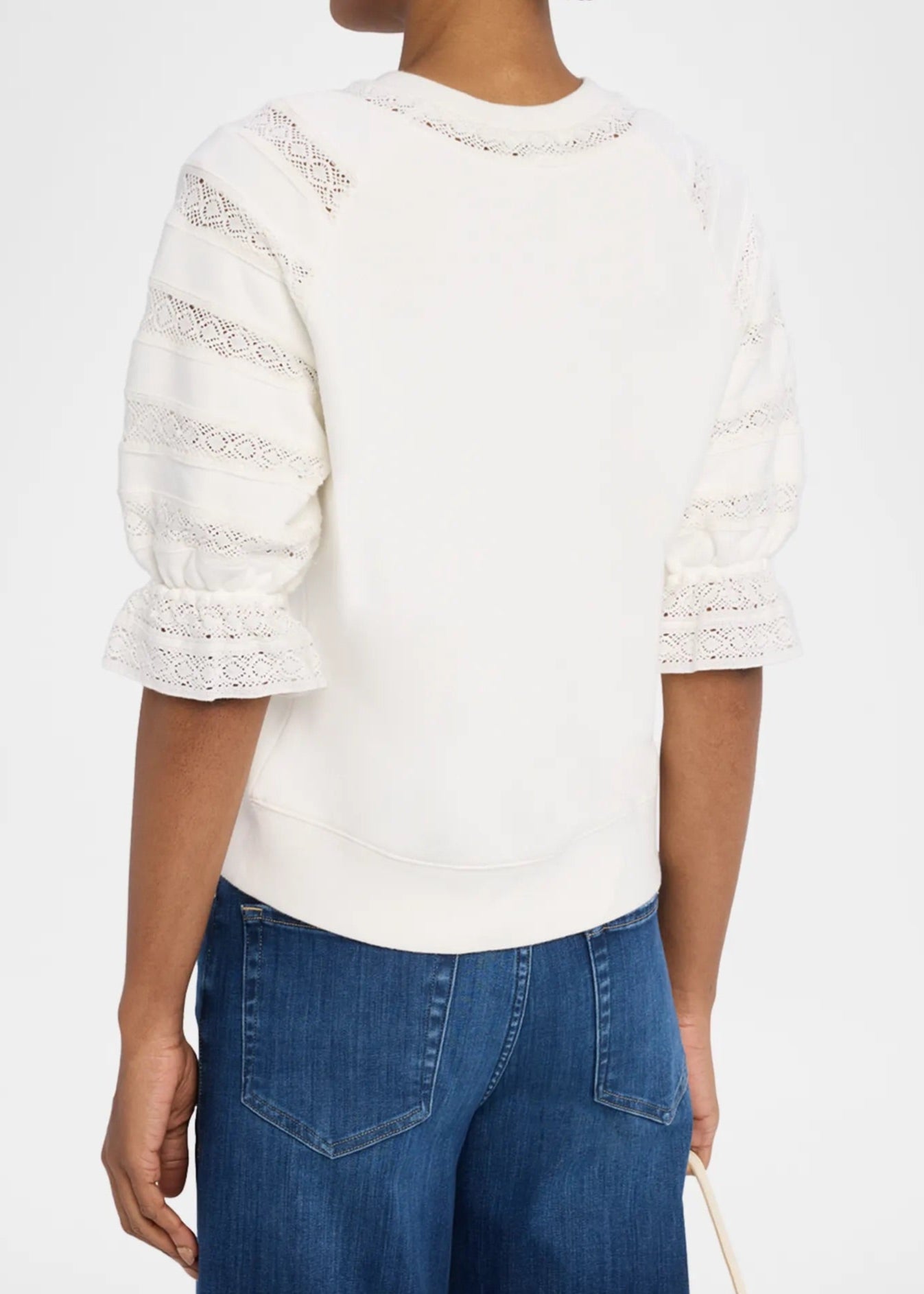 Rails Aggy Puff-Sleeve Sweatshirt | Ivory