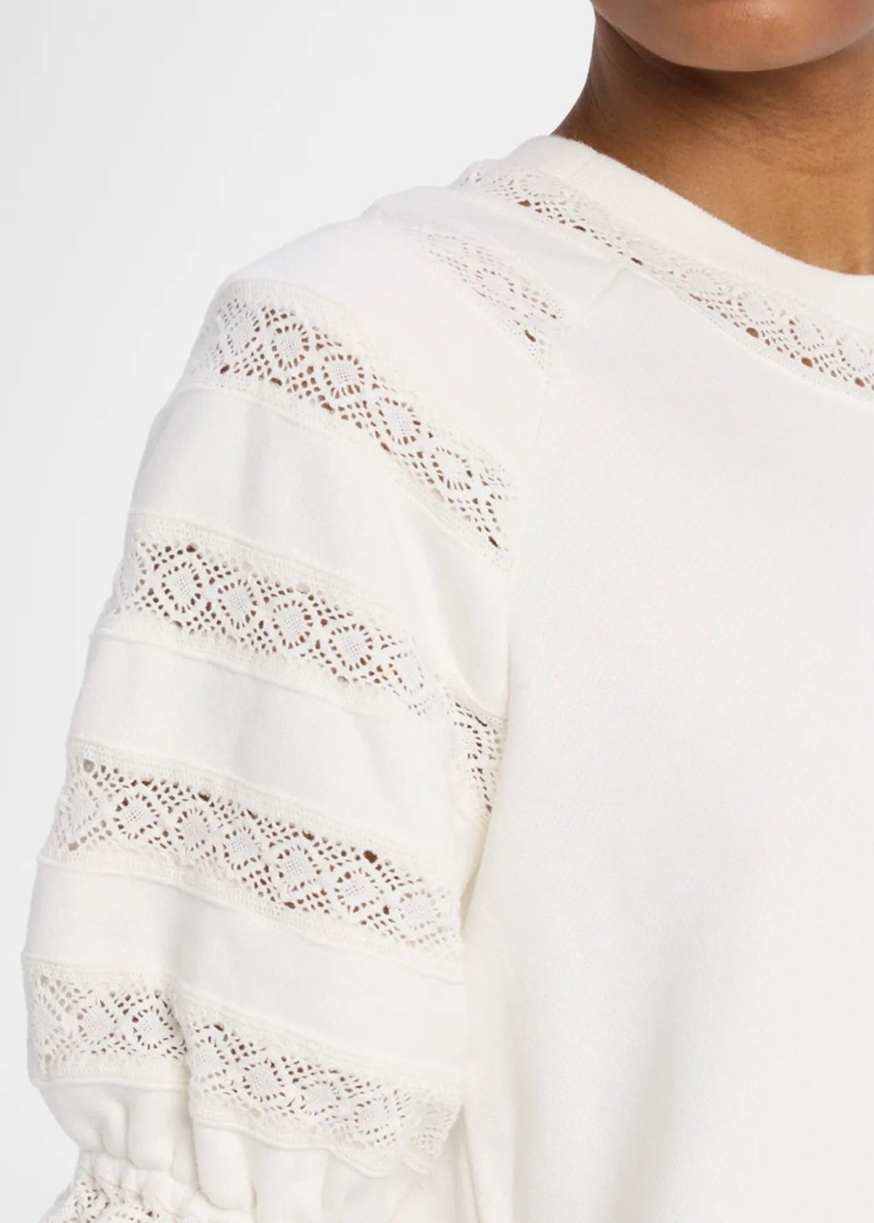 Rails Aggy Puff-Sleeve Sweatshirt | Ivory