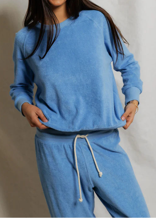 Perfect White Tee Saylor Loop Terry Sweatshirt | Pacific Blue