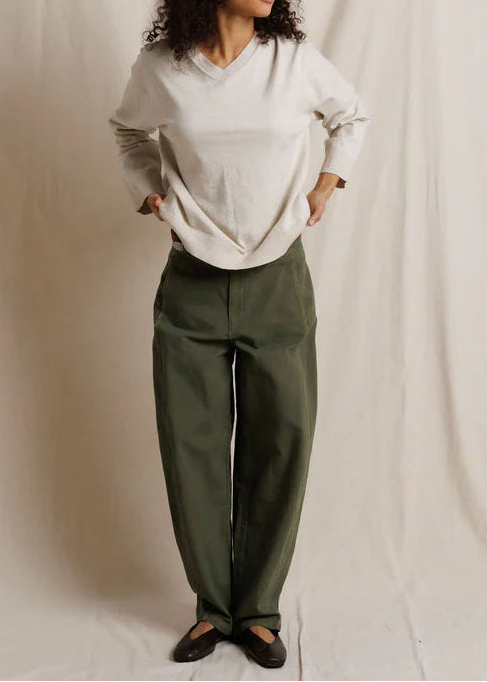 Perfect White Tee Akira Barrel Leg Utility Pant | Dark Olive