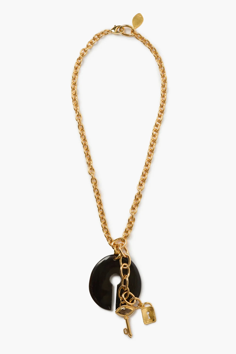 Chan Luu Padlock Necklace Black Horn