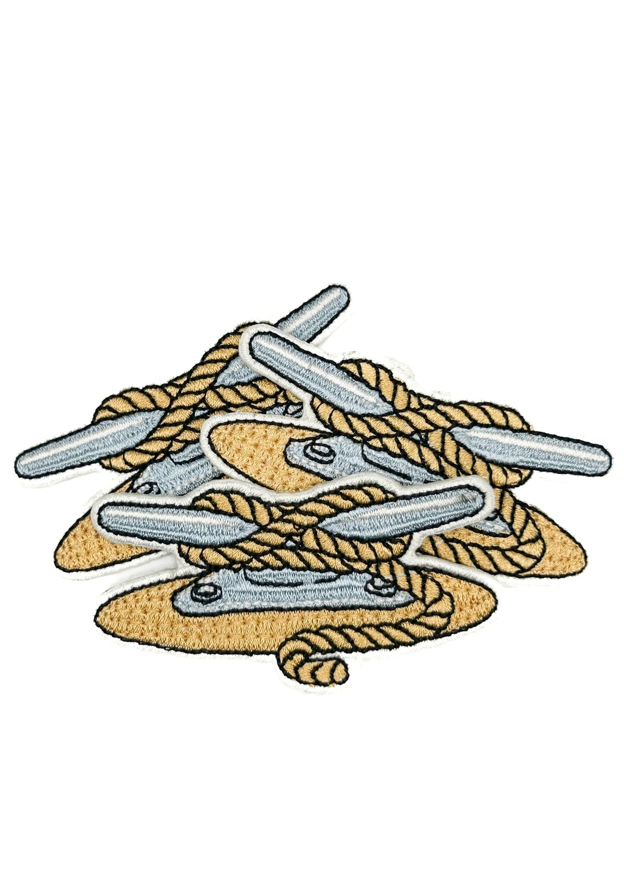 Field Trip Threads Dock Cleat Embroidered Patch Nautical Rope Boat Cleat Patch