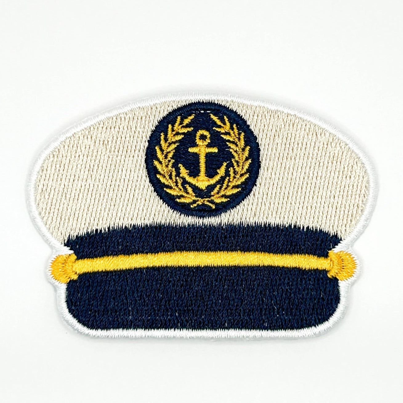 Field Trip Threads Captain’s Hat Patch Embroidered Iron-On Nautical Boat Yacht